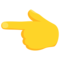 Backhand Index Pointing Left emoji on Messenger